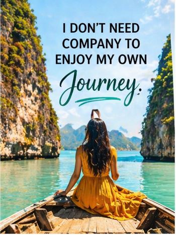 Short solo travel quotes for women exploring alone with backpack view