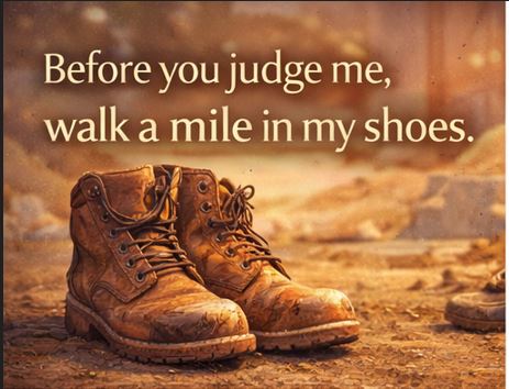 Walk in my shoe quotes and captions