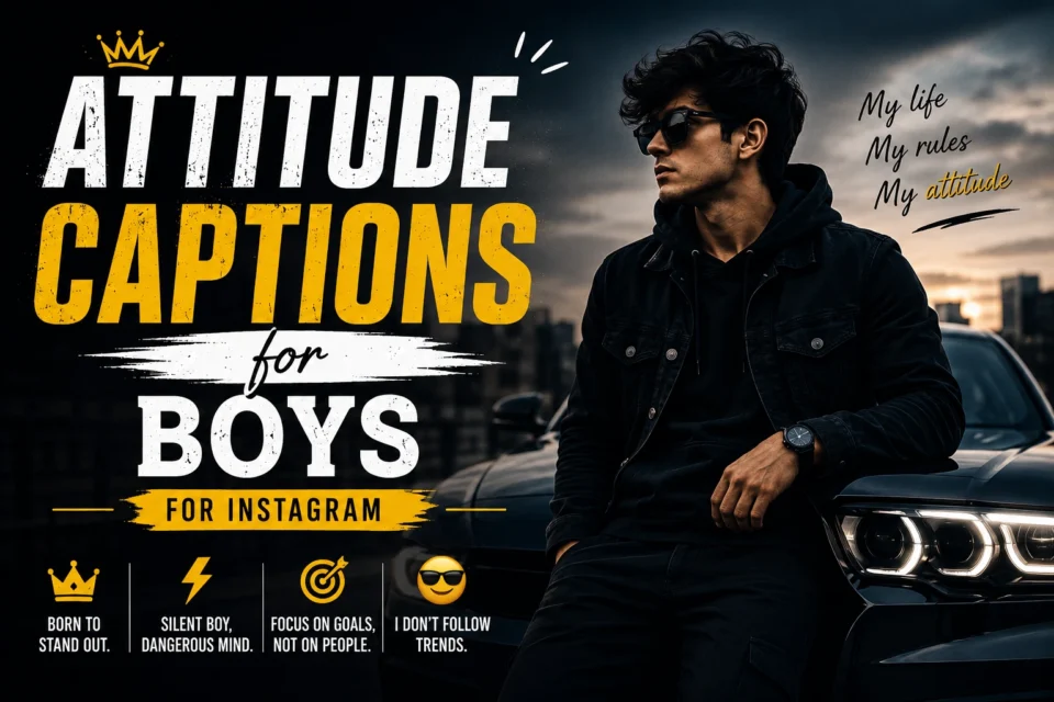 Attitude Captions for Boys for Instagram