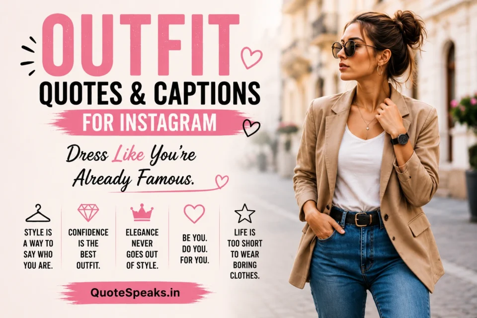 Unique Outfit Quotes & Captions for Instagram for Woman